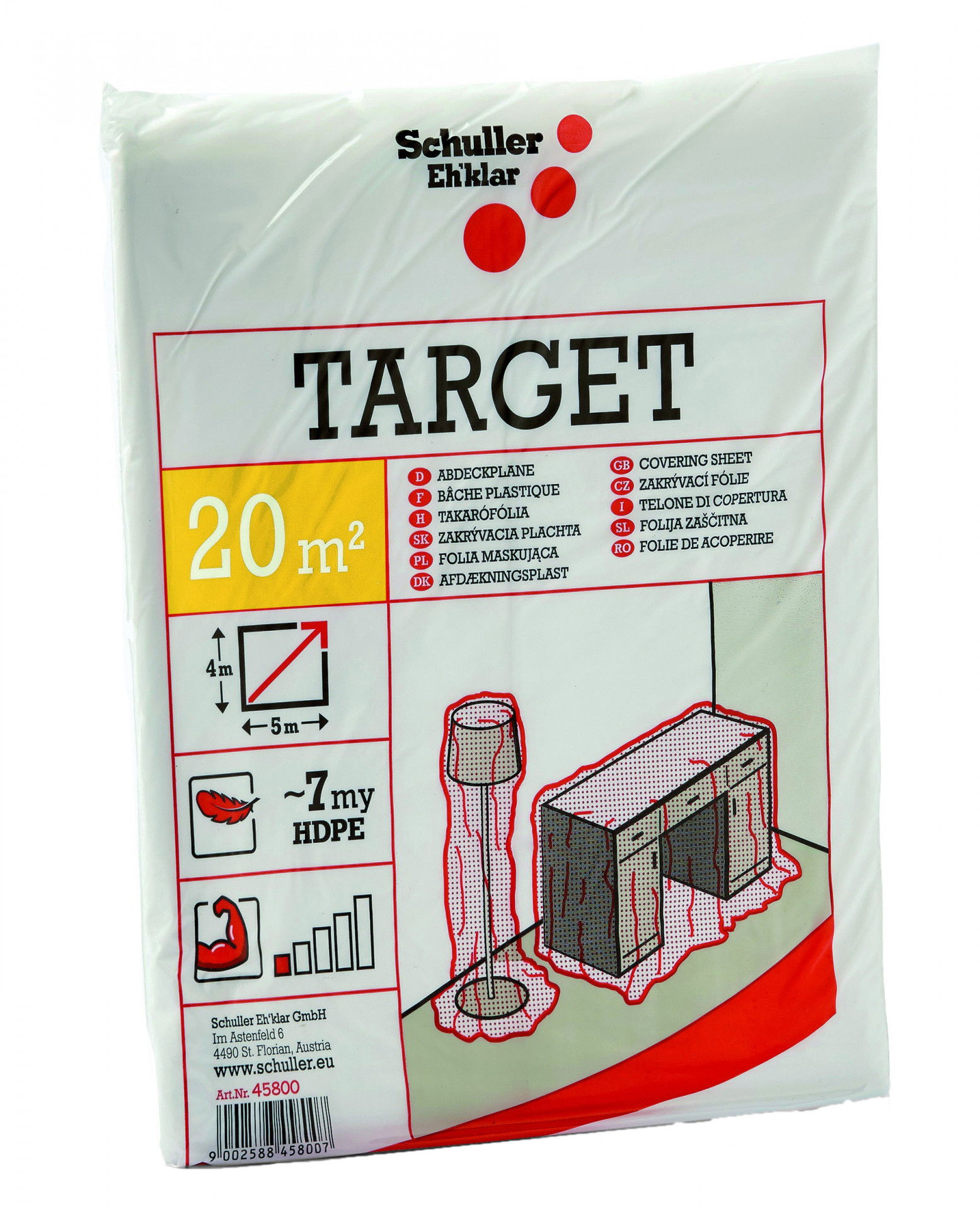 Schuller TARGET S7 takarófólia, HDPE, átlátszó, 7 my, 4 m x 5 m termék fő termékképe