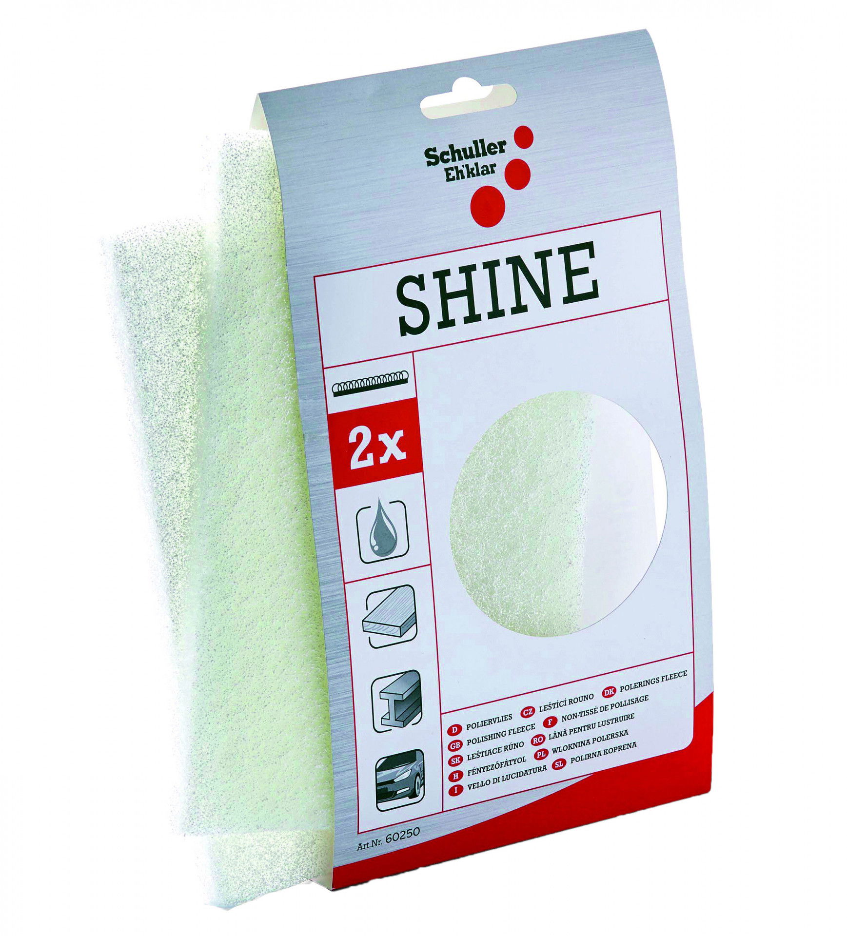 Schuller SHINE WHITE polírpárna, 230 x 150 mm, fehér, 2 db/csomag termék fő termékképe
