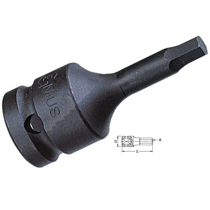 Genius Tools 466012 1/2"-os gépi dugókulcs fej, imbusz, 3/8" termék fő termékképe