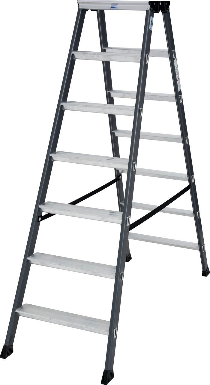 Krause MONTO SePro D két oldalon járható lépcsőfokos állólétra, eloxált, 2x7 fokos termék fő termékképe