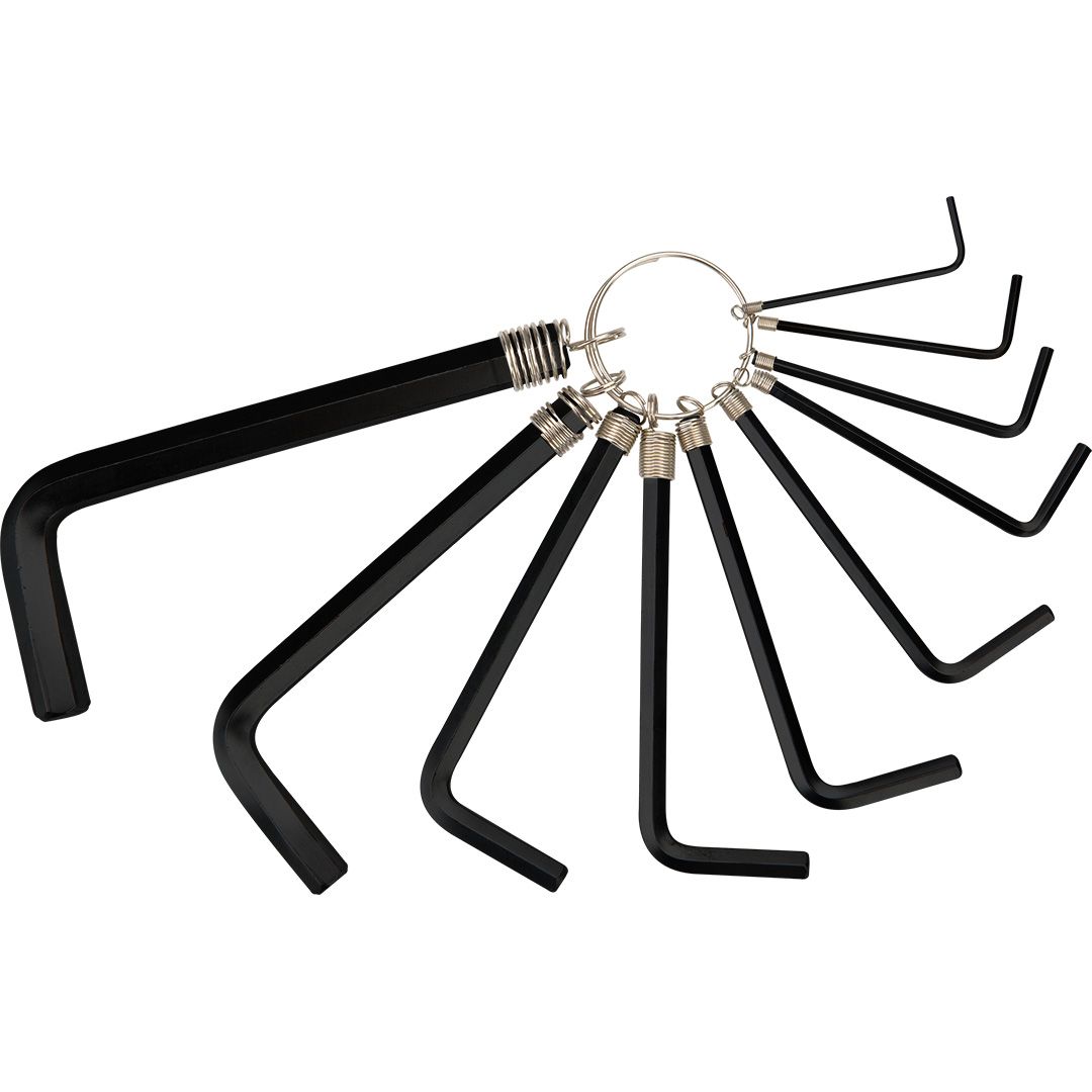 Topex 35D954 imbuszkulcs készlet kulcskarikán, CrV acél, 10 részes termék fő termékképe