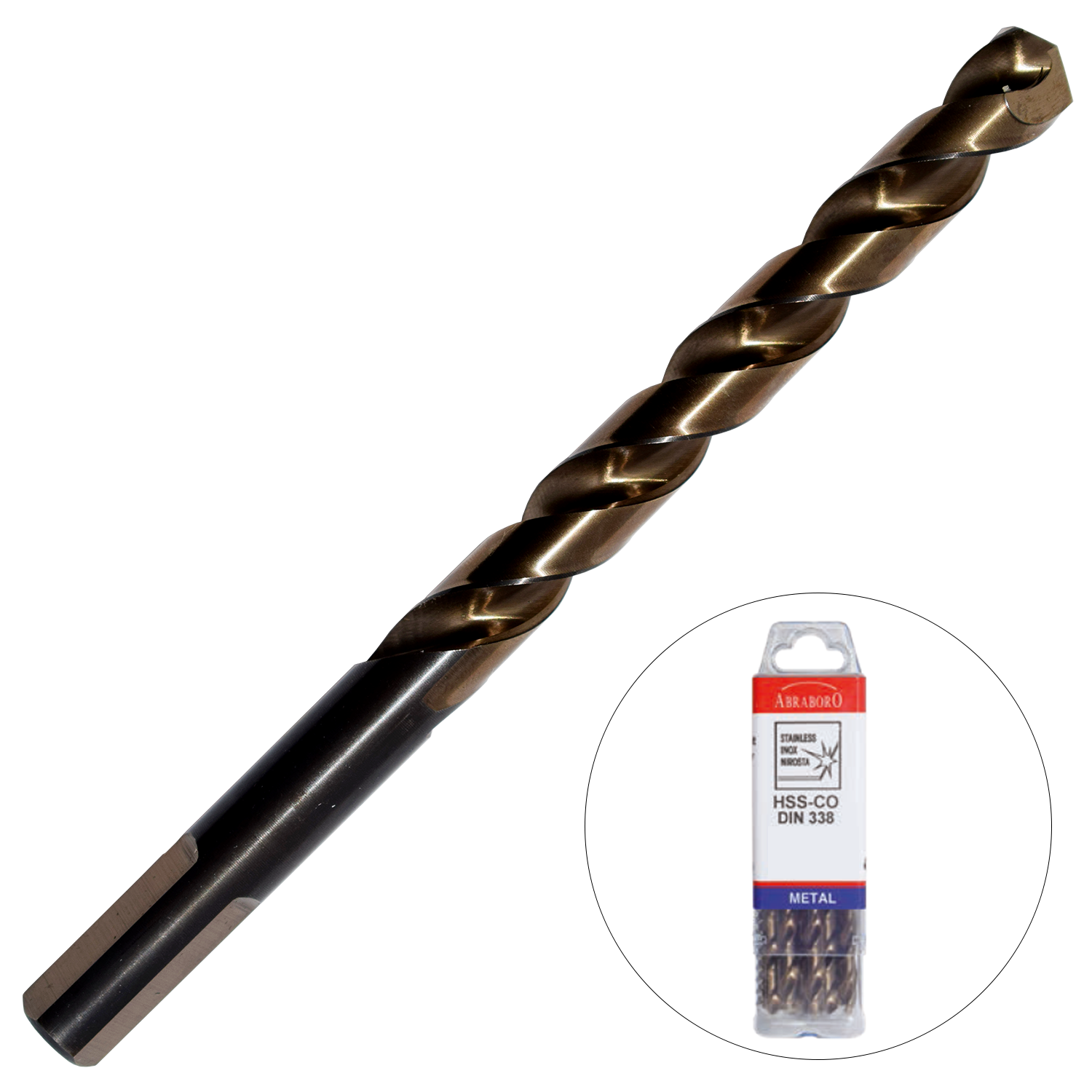 Abraboro 3 x 61 / 33 mm HSS-Co multi fémfúró háromszög szárral, 10 db/csomag termék fő termékképe