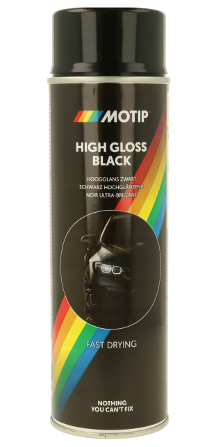 Motip RALLY festék spray, fél matt fekete, 500 ml termék fő termékképe