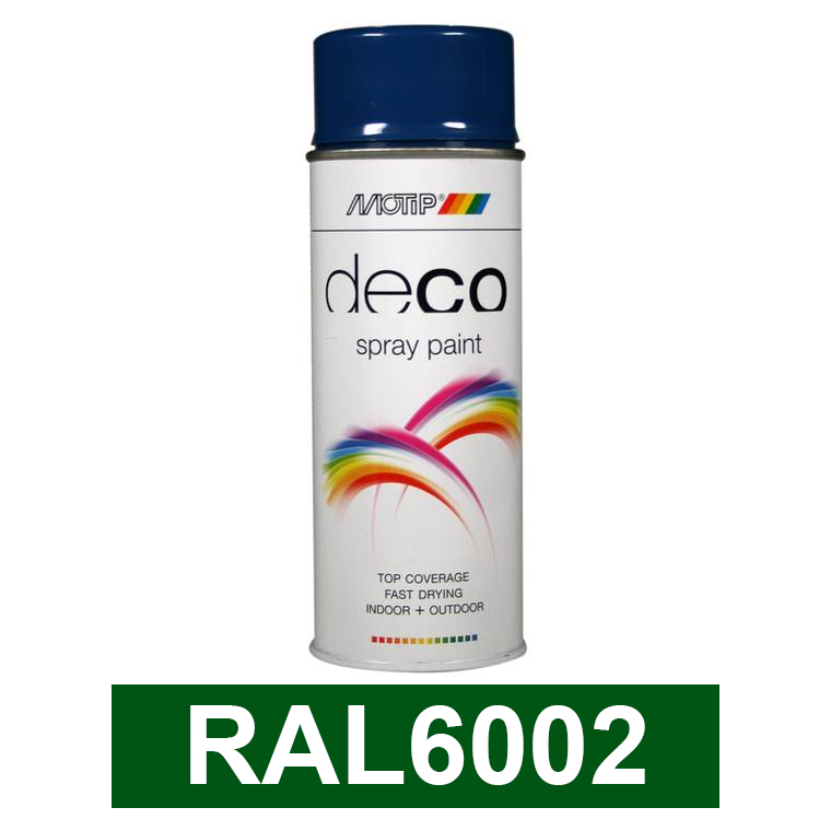 Motip DECO szintetikus festék spray, RAL6002, 400 ml termék fő termékképe