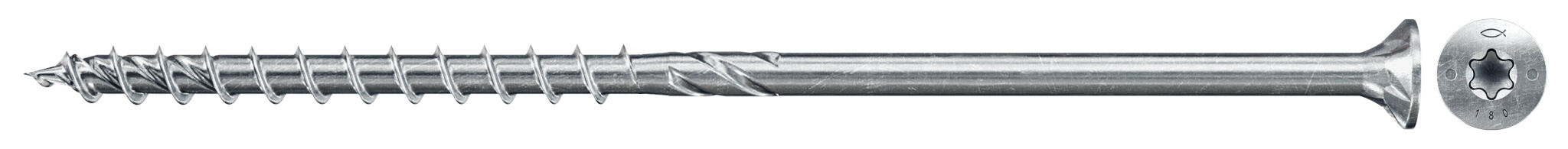 Fischer PowerFast FPF II CTP 8.0 x 160 BC 50 süllyesztett fejű, kékre horganyzott részmenetes szerkezetépítő csavar TX behajtással, 50 db/csomag termék fő termékképe