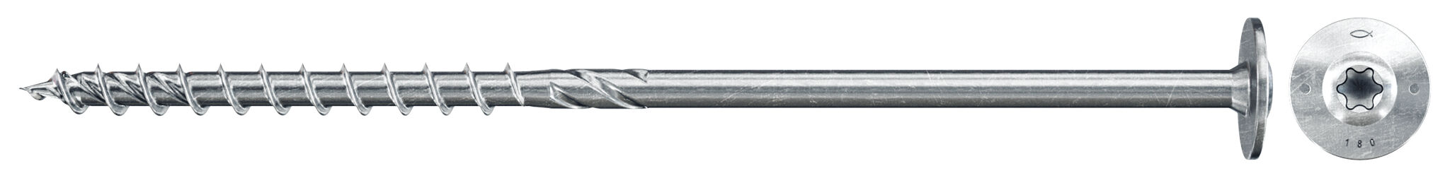 Fischer PowerFast FPF II WTP 10.0 x 380 BC 50 lapos fejű, részmenetes szerkezetépítő csavar TX behajtással, 50 db/csomag termék fő termékképe