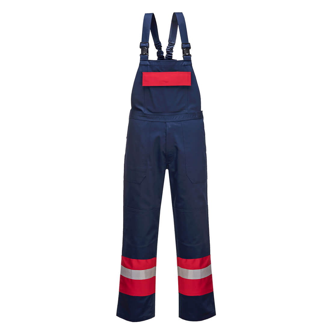 Portwest FR57 - Bizflame Plus mellesnadrág, tengerészkék/piros termék fő termékképe