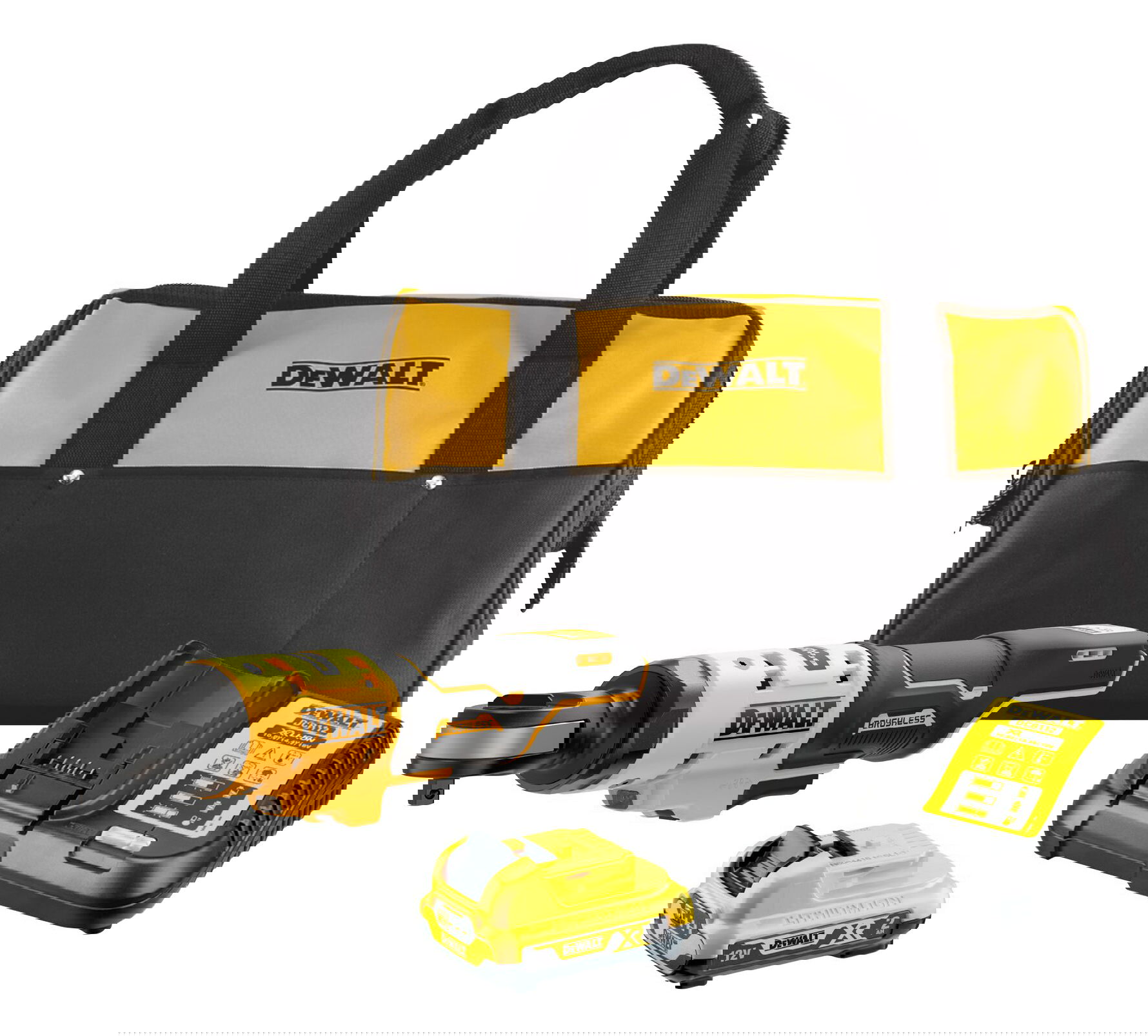 Dewalt DCF503D1 szénkefe nélküli akkumulátoros racsnis csavarkulcs, 3/8" (1 x 2.0 Ah Li-ion akkuval, szerszámtáskával) termék fő termékképe